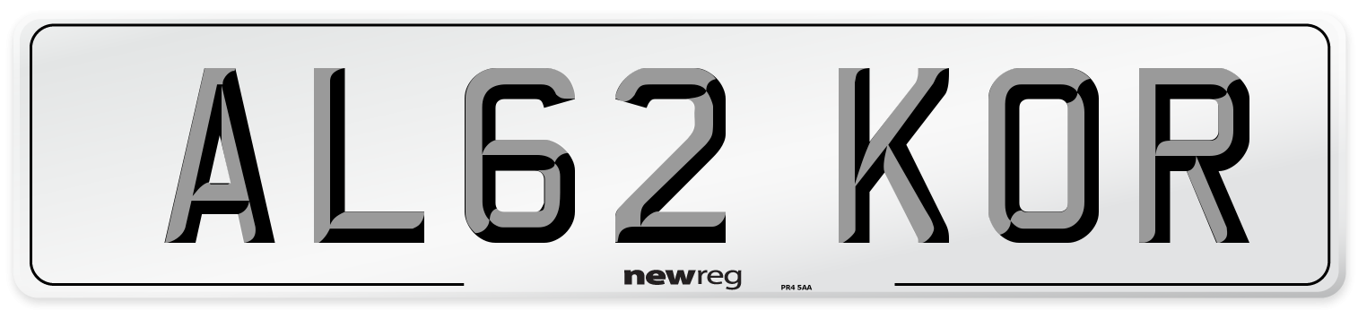 AL62 KOR Number Plate from New Reg
